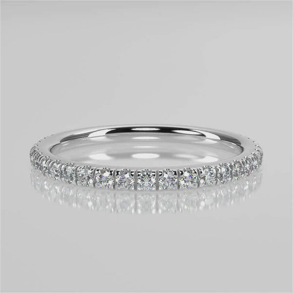 Melissa Wedding Band - Lab Created Diamond