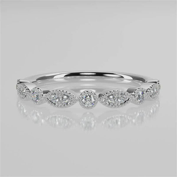 Vivian Wedding Band - Lab Created Diamond