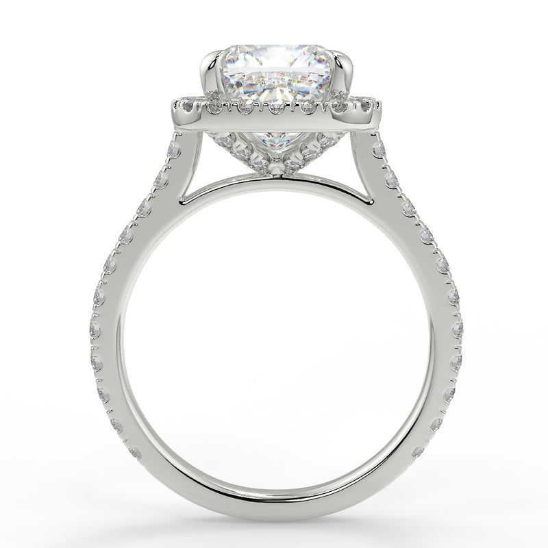 Camellia Moissanite Engagement Ring