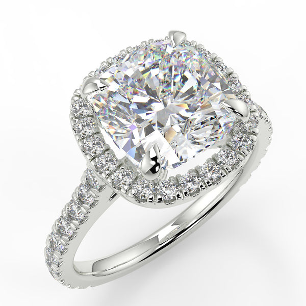 Camellia Moissanite Engagement Ring