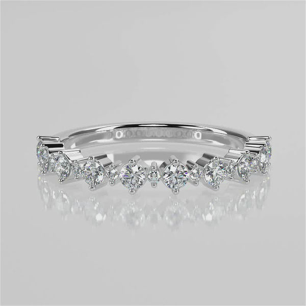 Lindsey Wedding Band - Lab Created Diamond