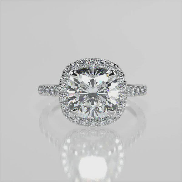 Camellia Moissanite Engagement Ring