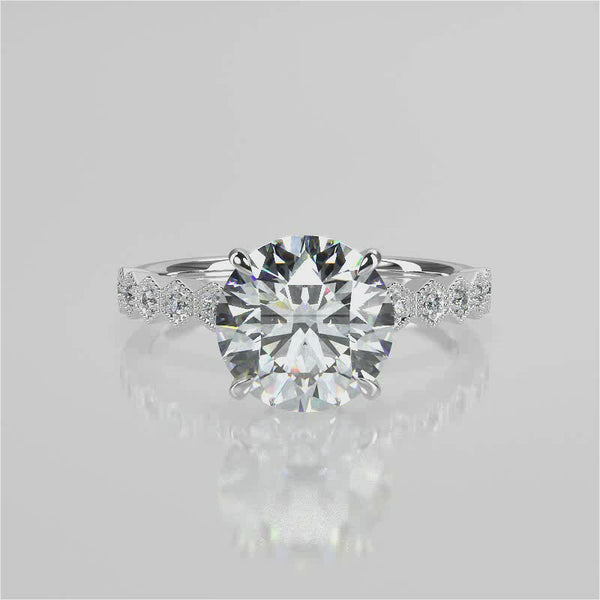 Honeycomb Moissanite Engagement Ring