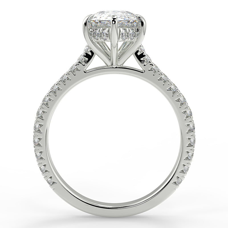 Hazel Moissanite Engagement Ring