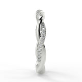 Icy Twisted Vine Wedding Band - Lab Created Diamond