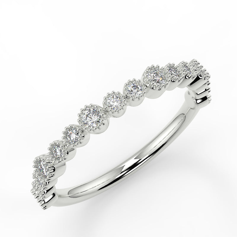 L`ena Wedding Band - Lab Created Diamond