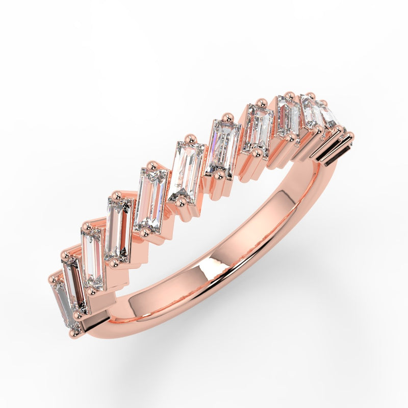 Leah Wedding Band - Lab Created Diamond