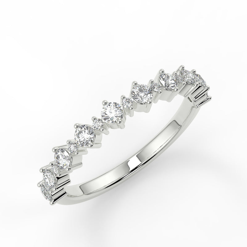 Lindsey Wedding Band - Lab Created Diamond