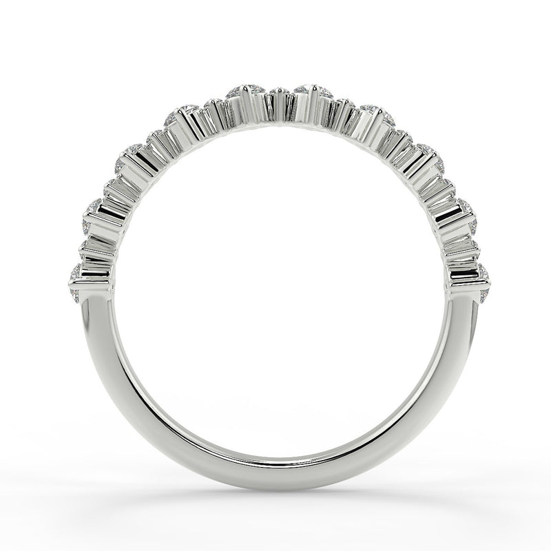 Lindsey Wedding Band - Lab Created Diamond