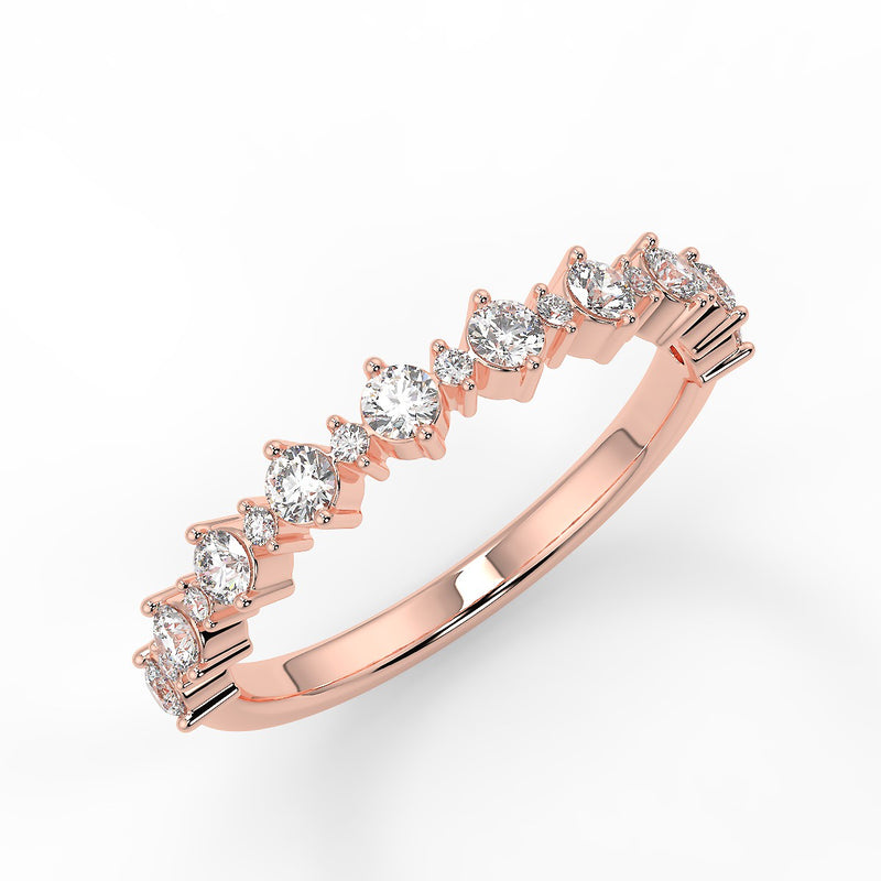 Lindsey Wedding Band - Lab Created Diamond