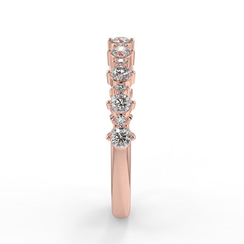 Lindsey Wedding Band - Lab Created Diamond