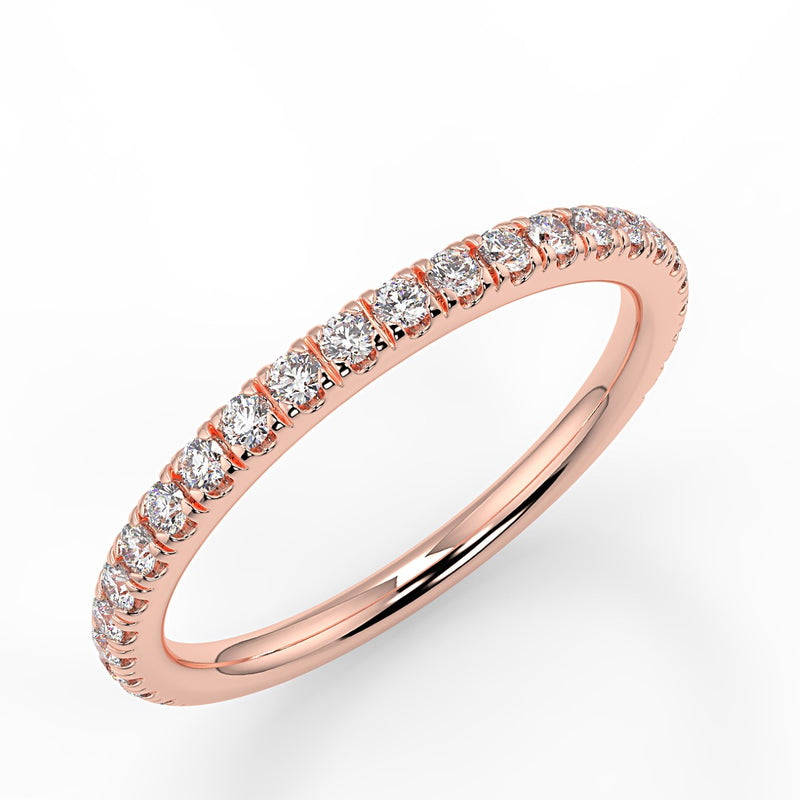 Melissa Wedding Band - Lab Created Diamond