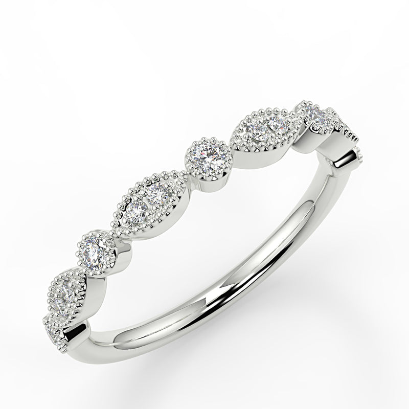 Vivian Wedding Band - Lab Created Diamond