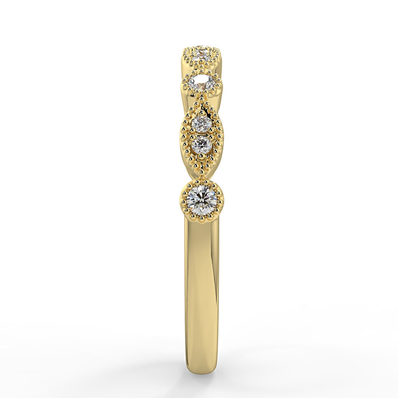 Vivian Wedding Band - Lab Created Diamond